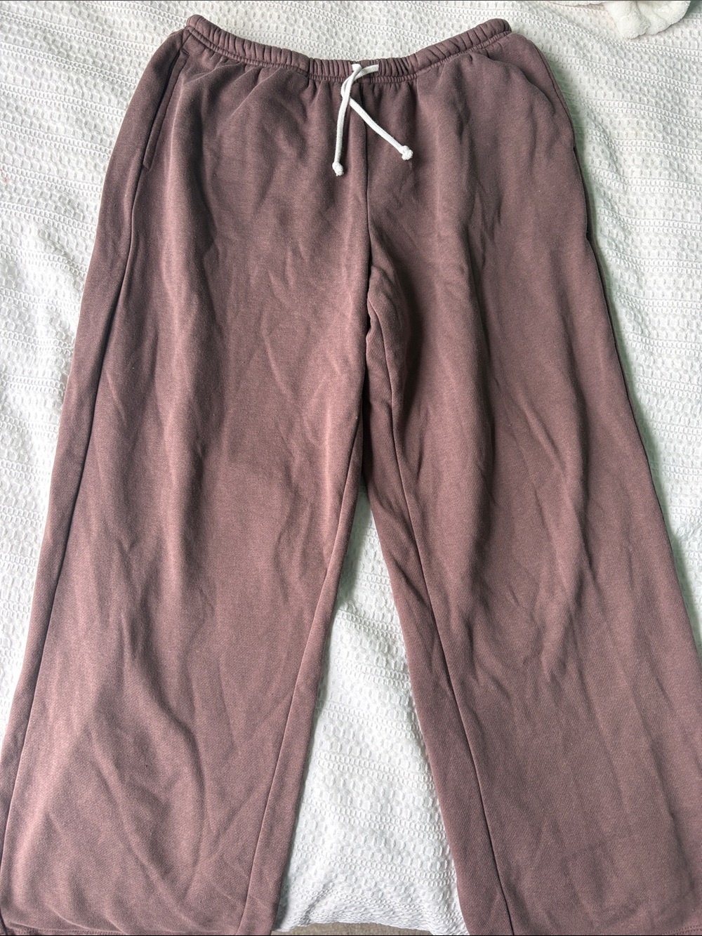 Pink Rose Cozy Fleece Sweatpants in Dusty Rose